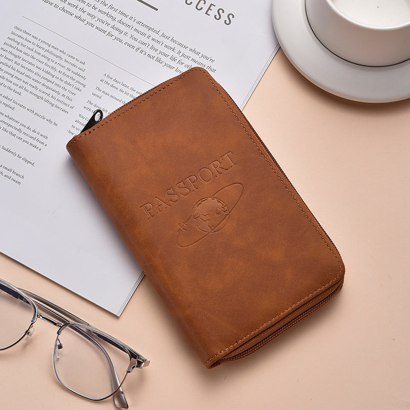 Stylish Zippered Passport Holder Bowlift