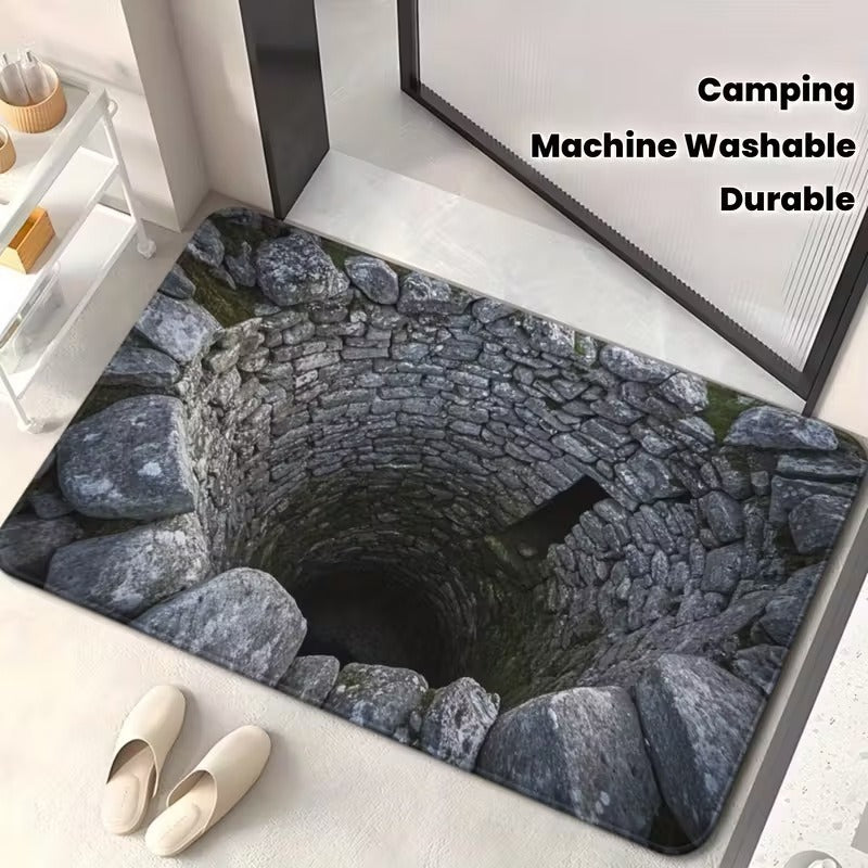 Artistic 3D Cave Scene Area Mat Bowlift