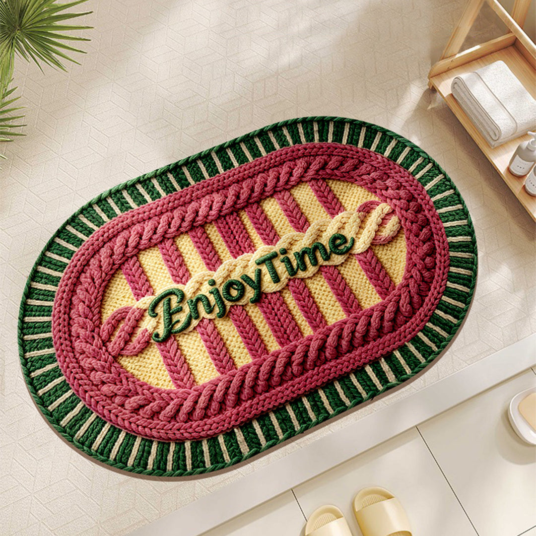 Textured Braided Area Mat