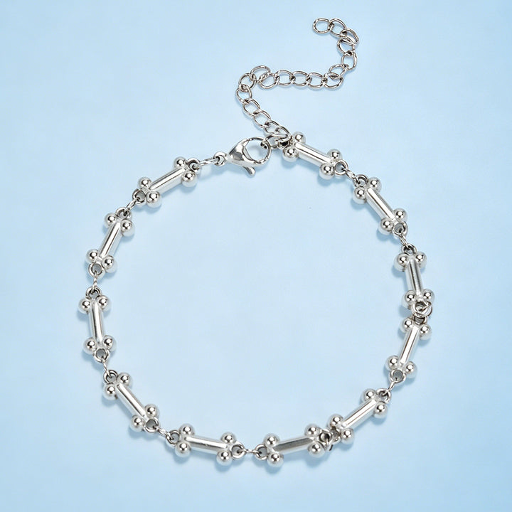 Intricate Textured Chain Bracelet Bowlift
