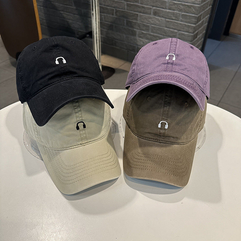 Unisex Cotton Twill Cap with Unique Music Emblem Bowlift