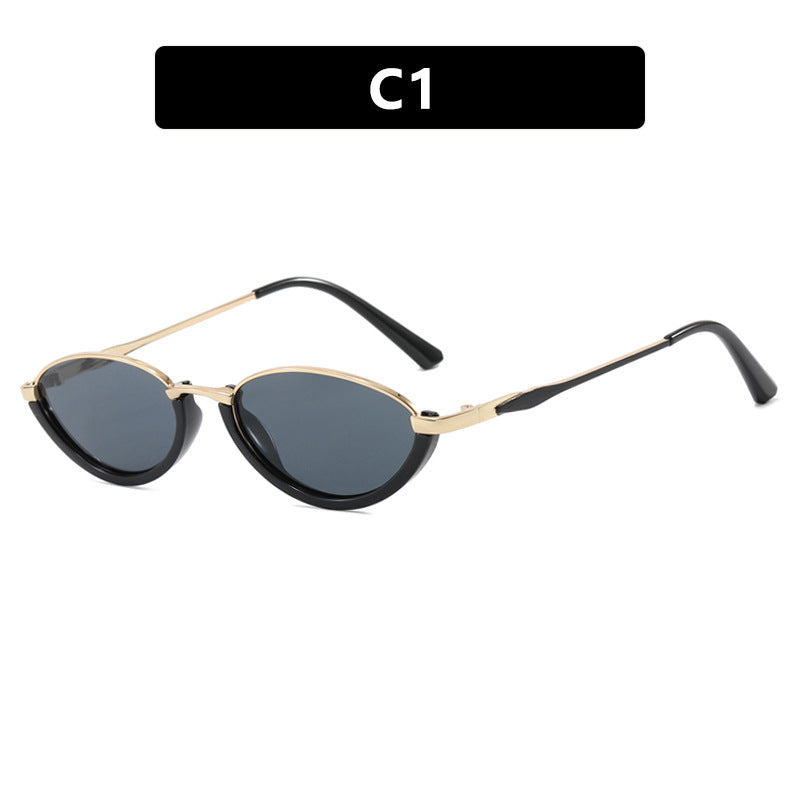 Women's fashionable Cat-Eye sunglasses with two-tone frame and UV protection Bowlift