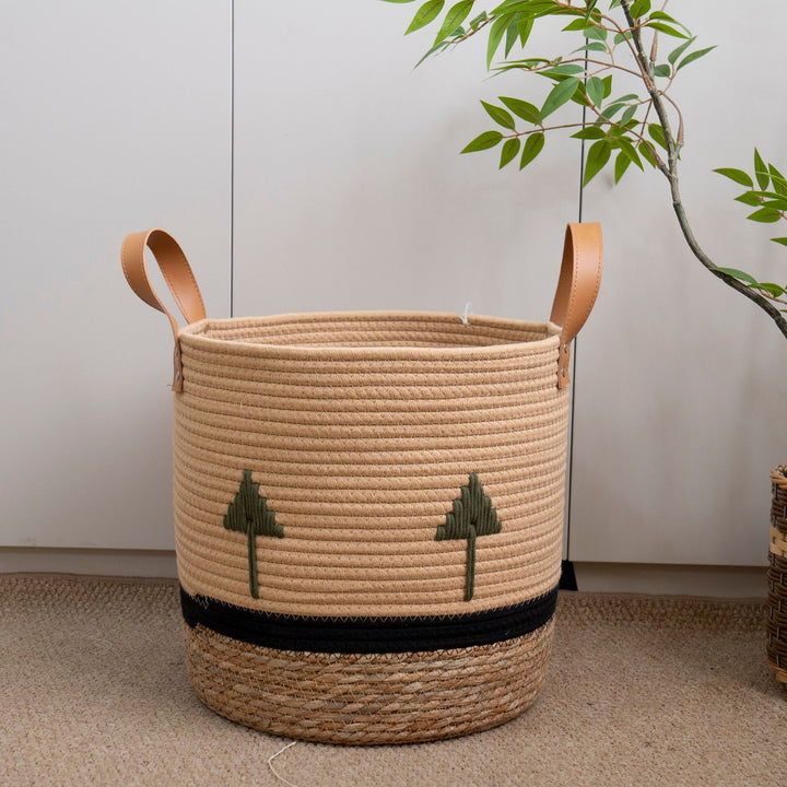 Decorative Eco-Friendly Woven Storage Basket Bowlift
