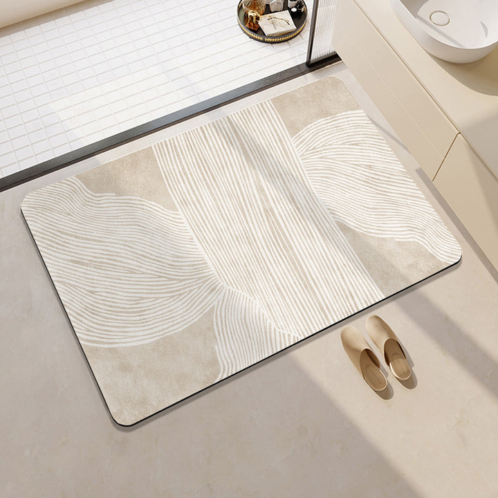 Geometric Patterned Bath Mat Bowlift
