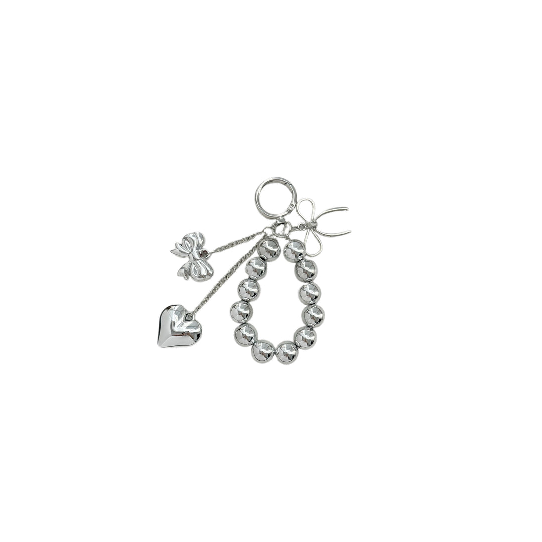 Elegant Heart and Bow Charm Keychain Bowlift