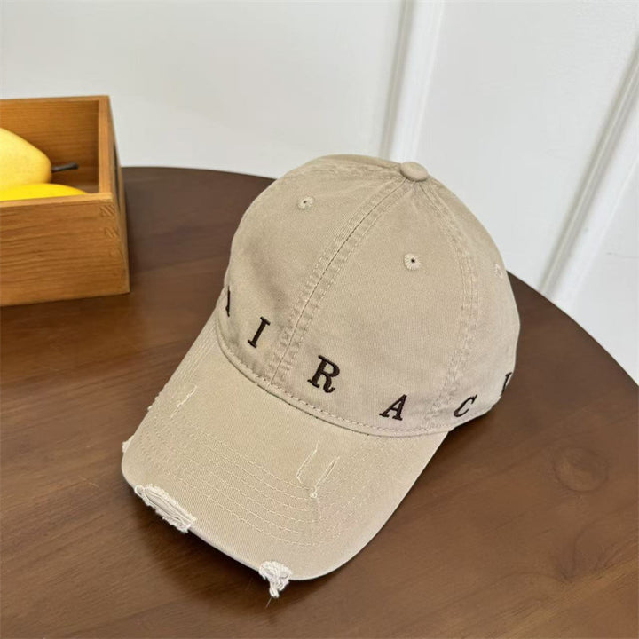 Women's Distressed Denim Baseball Cap Bowlift