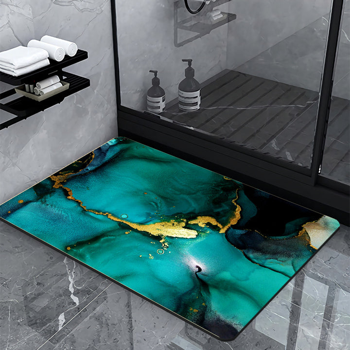 Luxury Marble-Effect Bath Mat Bowlift