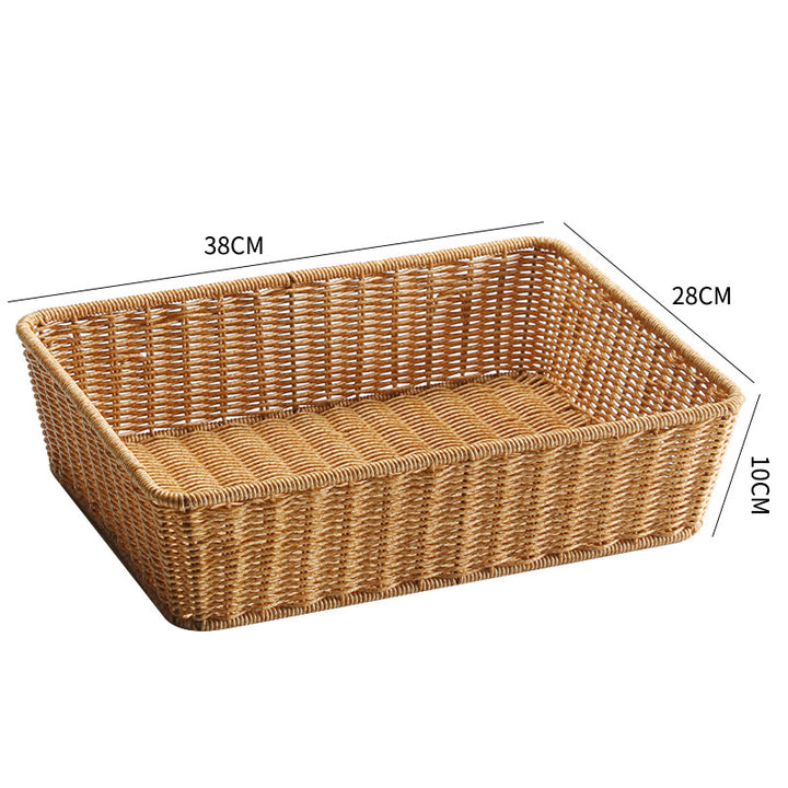 Handcrafted Rectangular Woven Storage Basket Bowlift