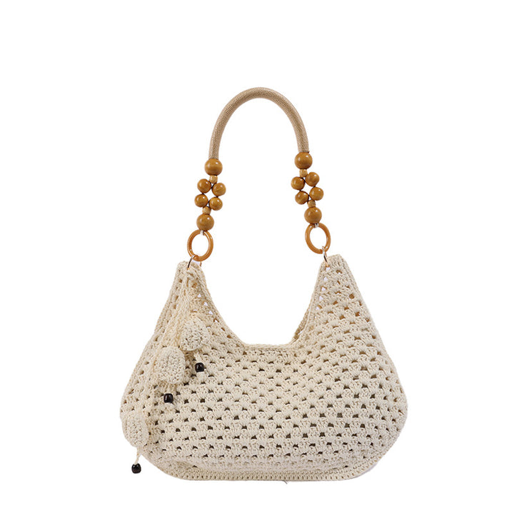 Handmade crochet bag with colorful tassels Bowlift