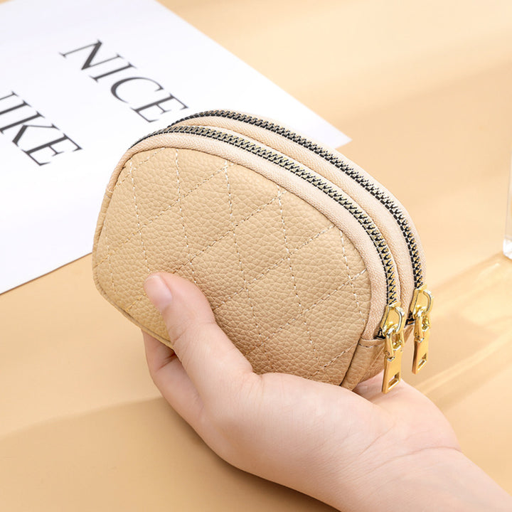 Quilted Double Zip Coin Purse