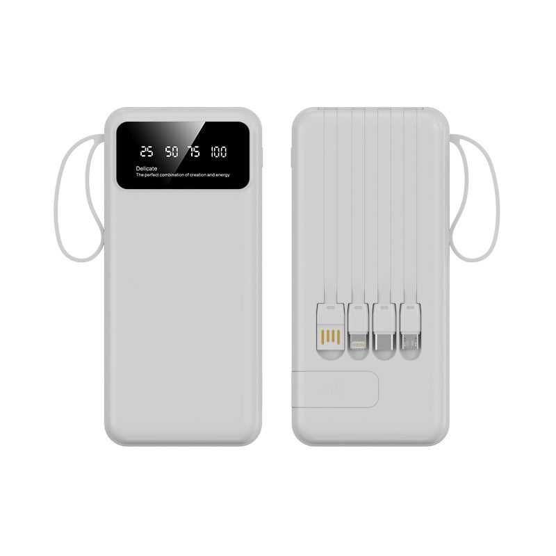Multifunctional power bank with integrated charging cables Bowlift