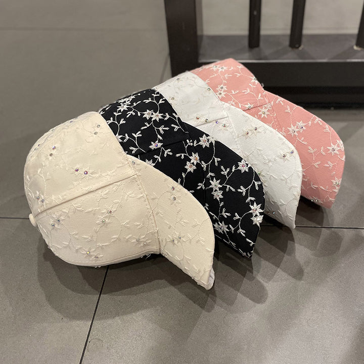 Women's Embellished Floral Cap Bowlift