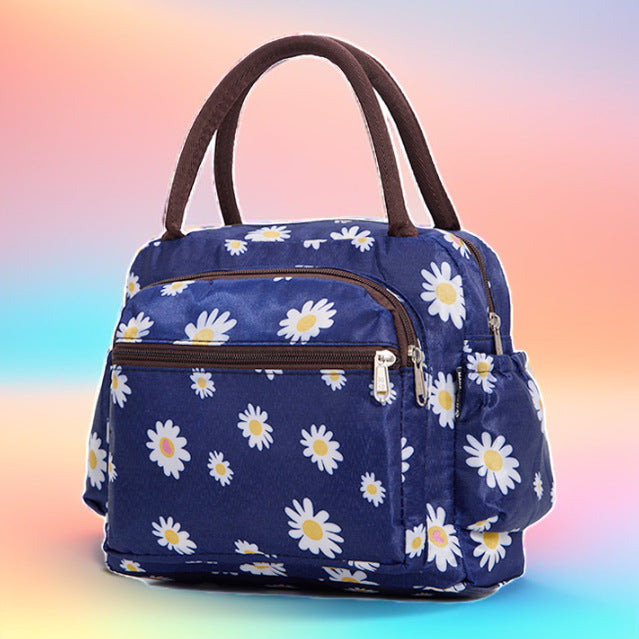 Insulated Cat Print Lunch Cooler Bag Bowlift