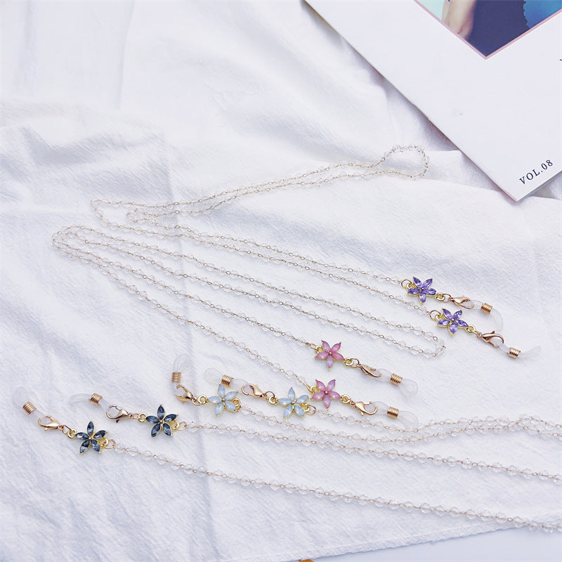 Floral Decorative Eyewear Chain Bowlift