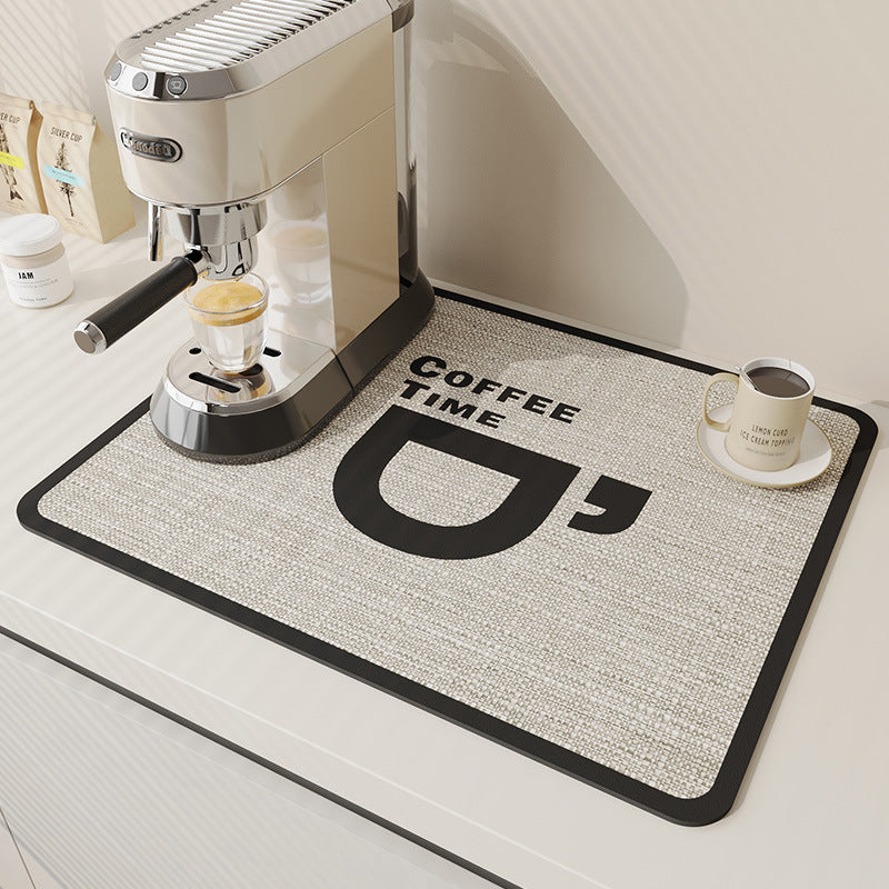 Coffee-Themed Kitchen Mat Bowlift
