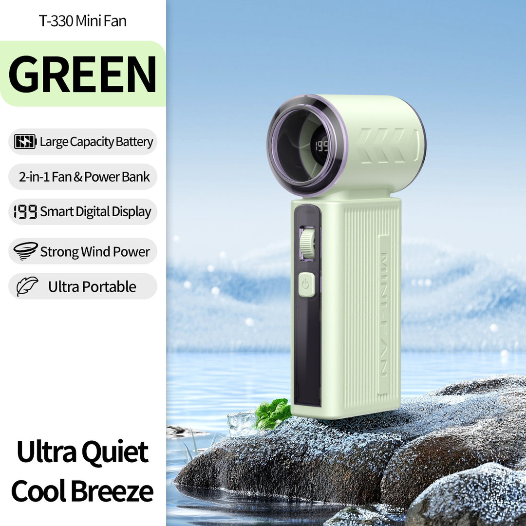 Women Portable Mini Fan with Power Bank Function Bowlift