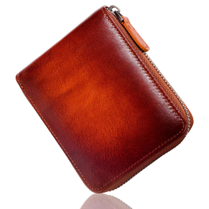 Premium Leather Zippered Wallet Bowlift