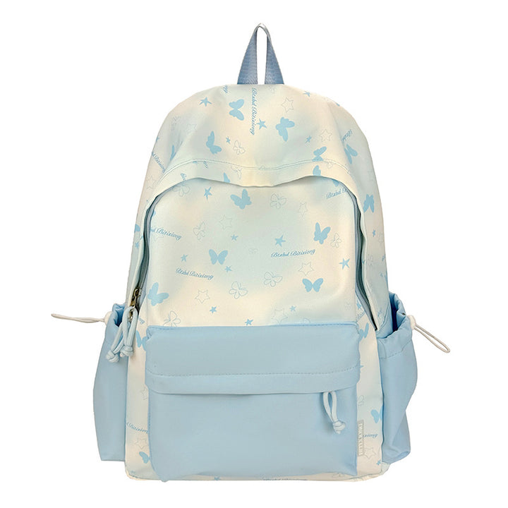 Leisure Backpack with Floral Appliqués Bowlift
