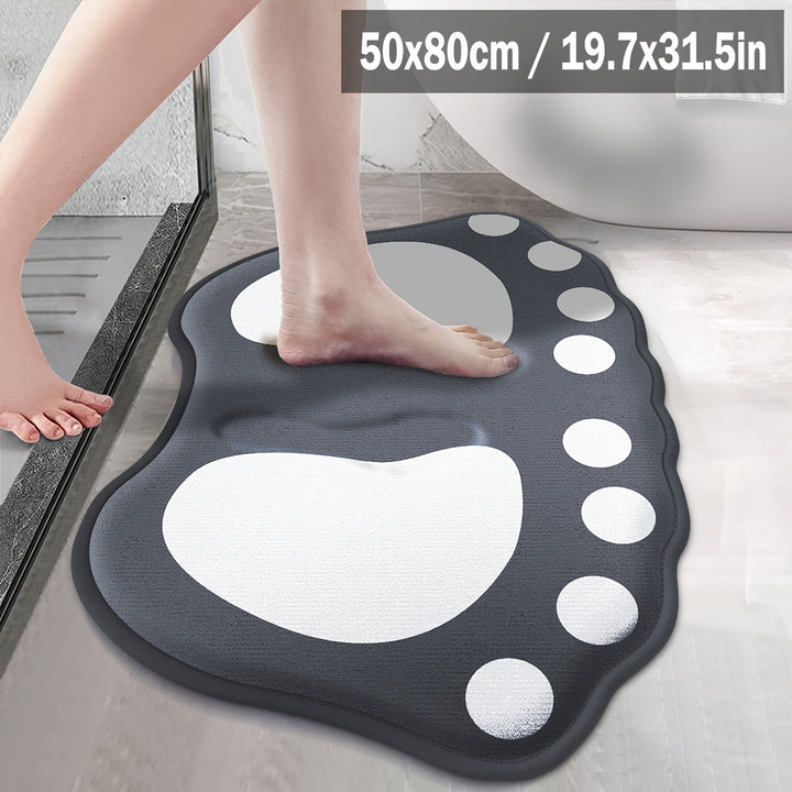 Fun Footprint Bath Mat Bowlift