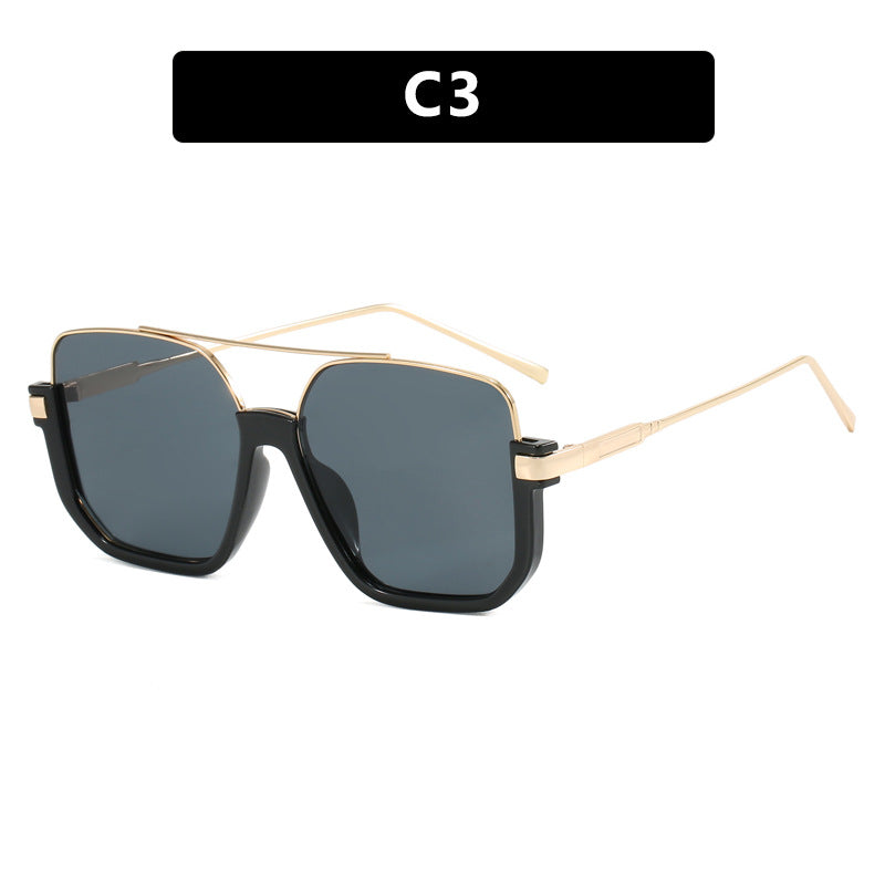 Women oversized sunglasses with trendy square frame and protective UV filter Bowlift