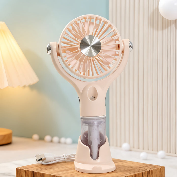Portable Mini Fan with Spray Function Bowlift