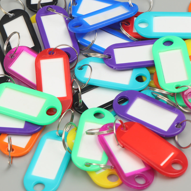Unisex label tags with key ring and writable field Bowlift