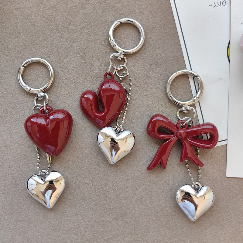 Keychain with bow and heart motif Bowlift