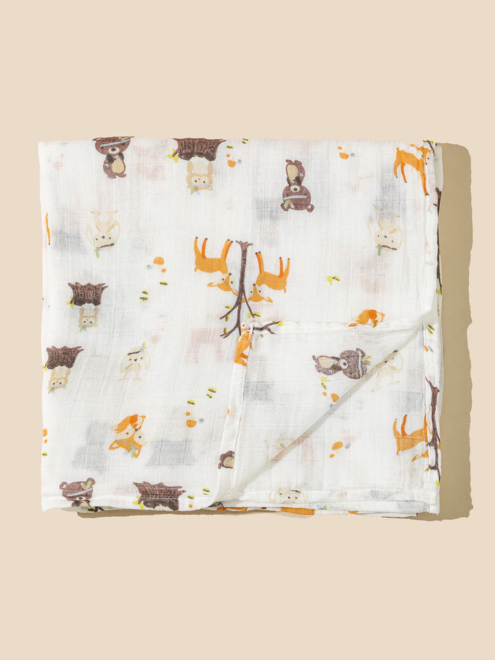 Soft Cotton Muslin Swaddle Blanket Bowlift