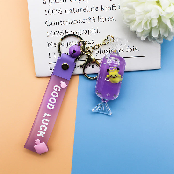 Unisex keychain with decorative cocktail design Bowlift