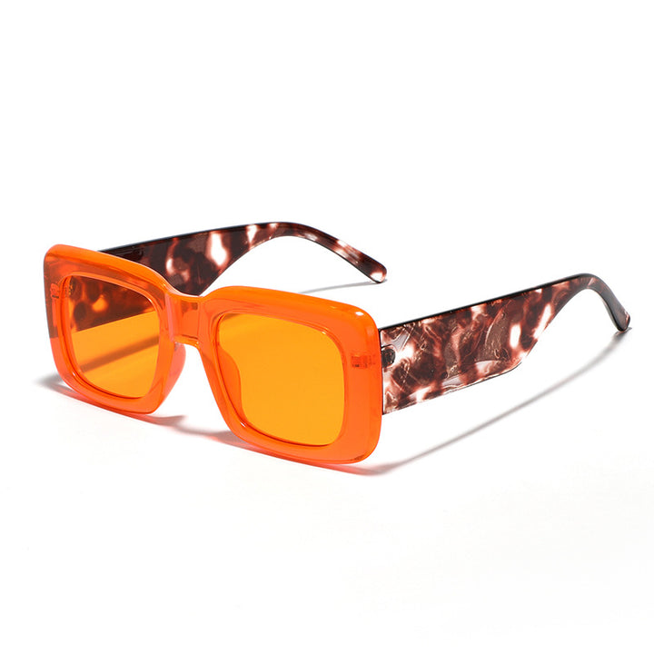 Women's modern square sunglasses with color-coordinated pattern Bowlift