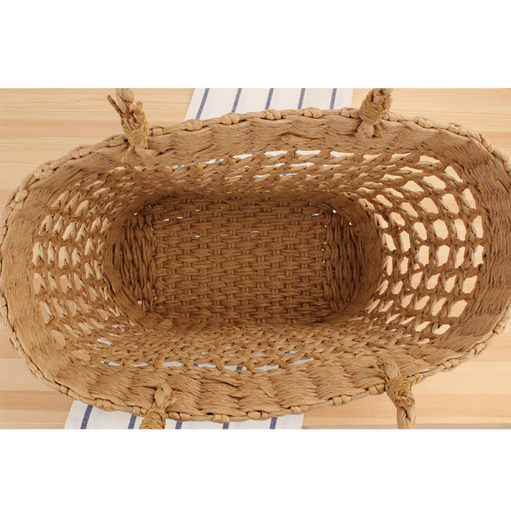 Woven Beach Bag Made of Natural Material Bowlift