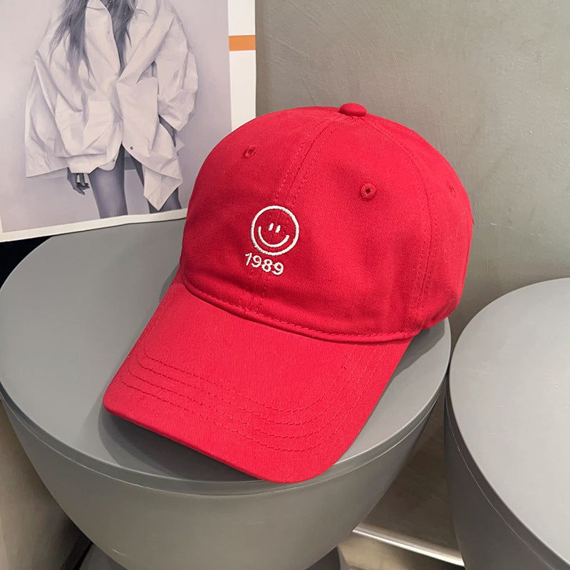 Men's Casual Smiley Embroidered Baseball Cap Bowlift