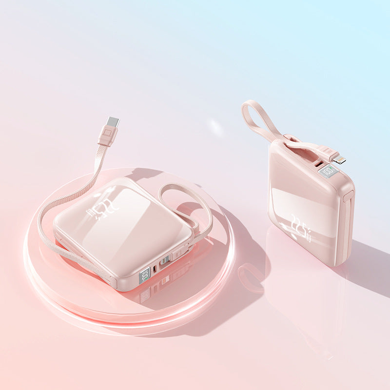 Portable power bank with integrated cable management and intelligent fast charging function Bowlift
