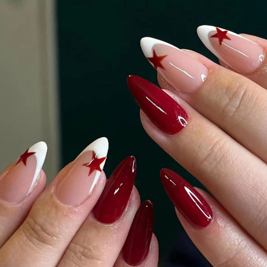 Artificial nails with star designs Bowlift
