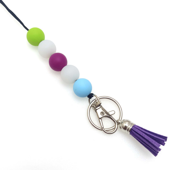 Colorful Beaded Keychain Holder Bowlift