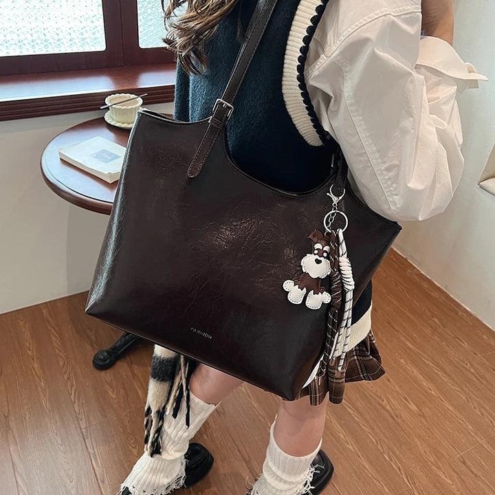 Luxurious Textured Leather Tote Bowlift