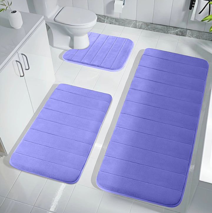 Soft Comfort Absorbent Bath Mat Set Bowlift
