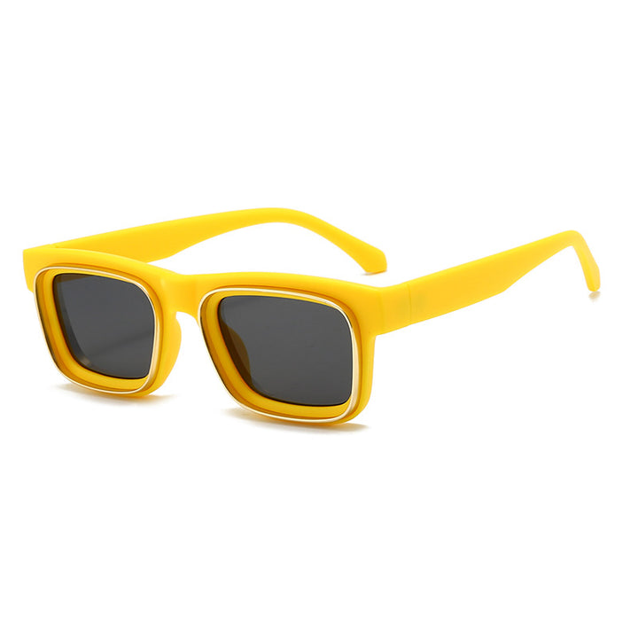 Women's fashionable square sunglasses with contrasting frame Bowlift