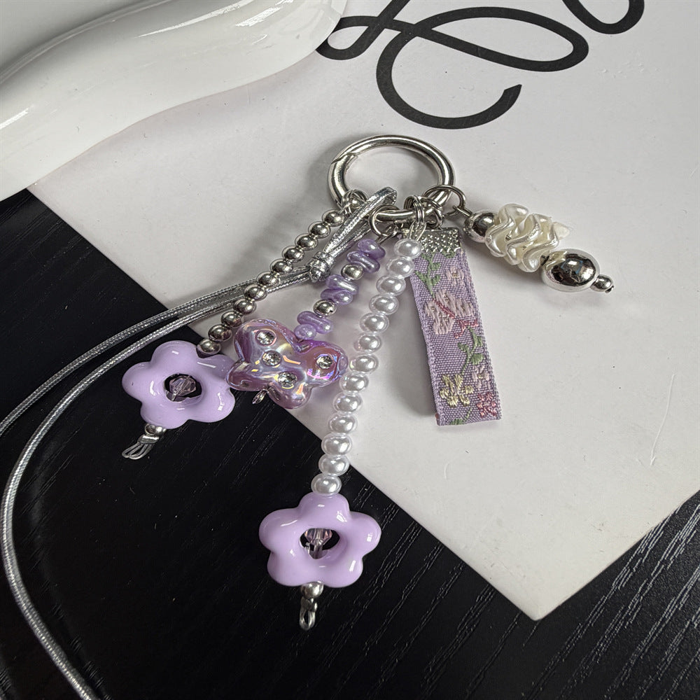 Decorative Flower Charm Keychain Bowlift 1790135187