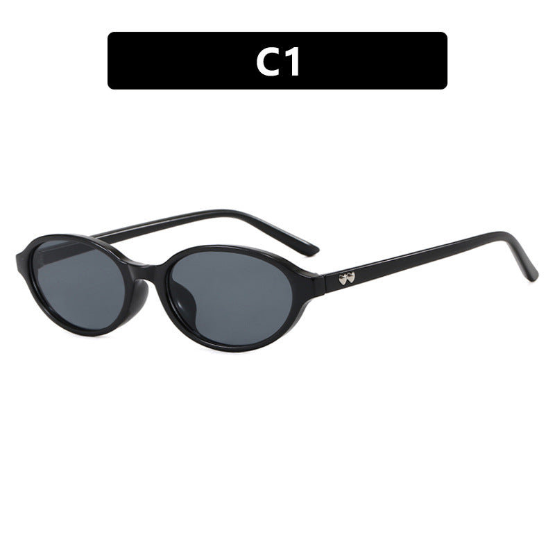 Women's fashionable sunglasses with oval frame and UV protection Bowlift