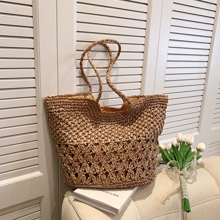 Vintage-Made Rattan Tote Bag Bowlift