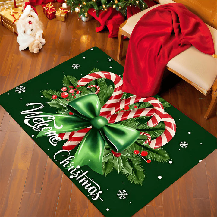 Festive Holiday Area Rug Bowlift