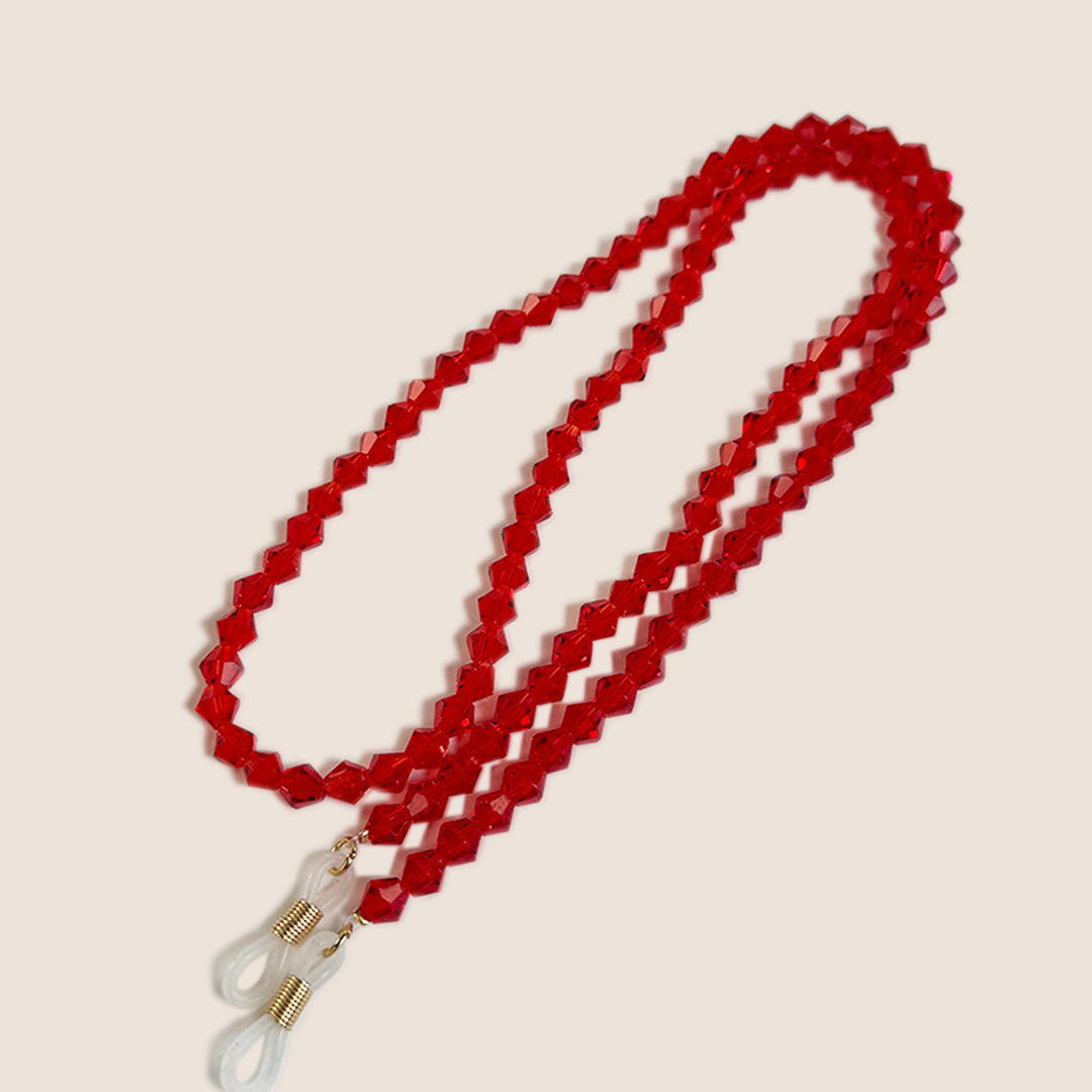 Beaded Eyewear Chain with Clear Tips Bowlift