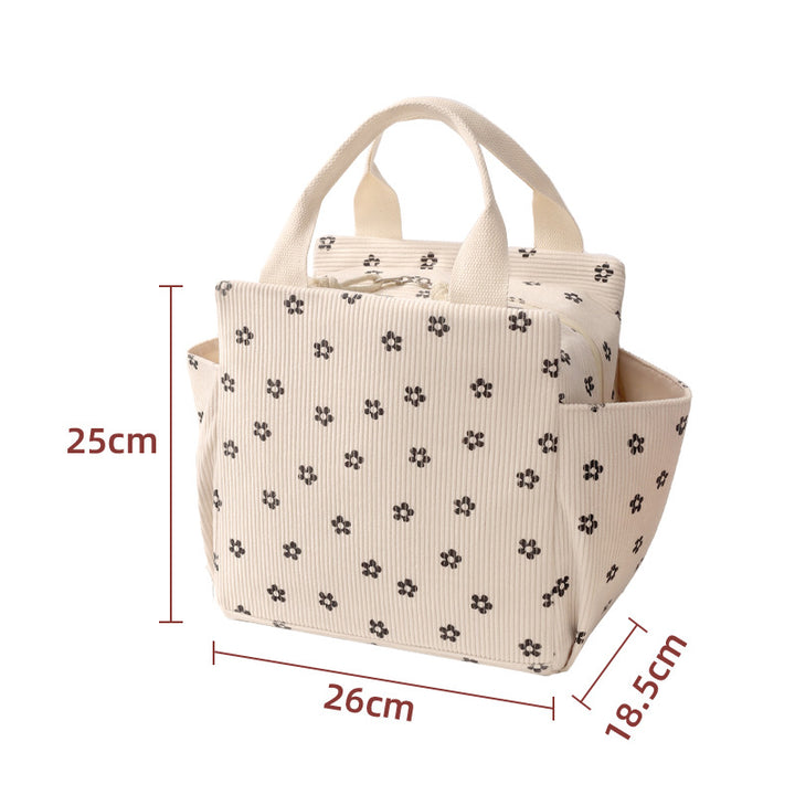 Insulated Heart Print Lunch Tote Bowlift