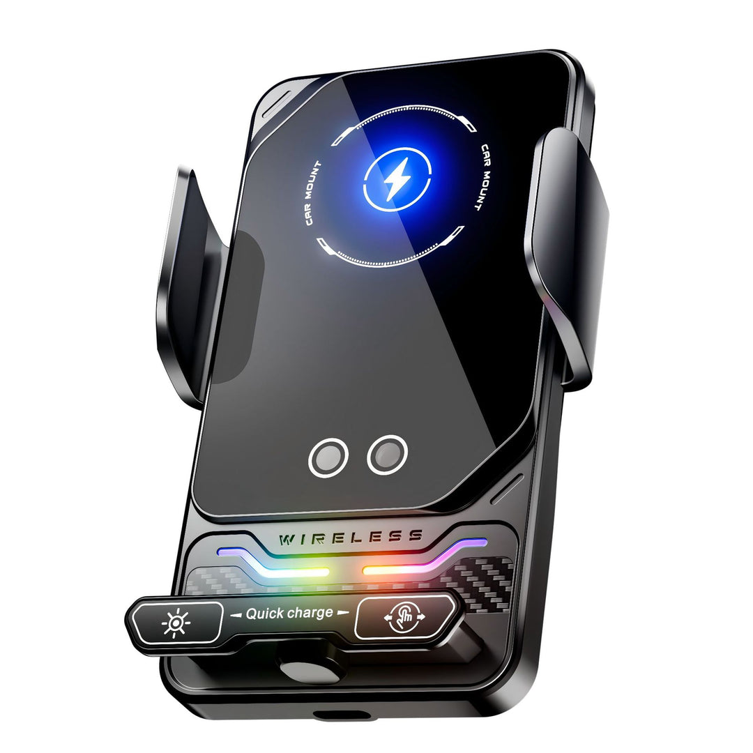 Unisex Qi-enabled smartphone holder with automatic fastening Bowlift