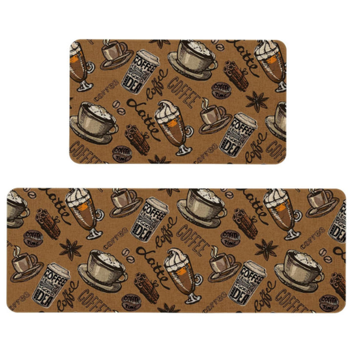 Non-Slip Geometric Print Kitchen Mat Set Bowlift