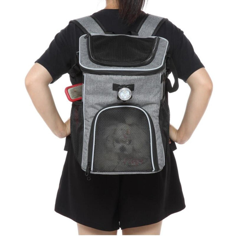 Front-Mounted Pet Carrier Bike Bag with Secure Leash Breathable Mesh Padded Base Reflective Trim Bowlift