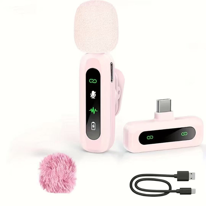 Wireless Lavalier Microphone with High-Sensitivity Audio Recording Bowlift