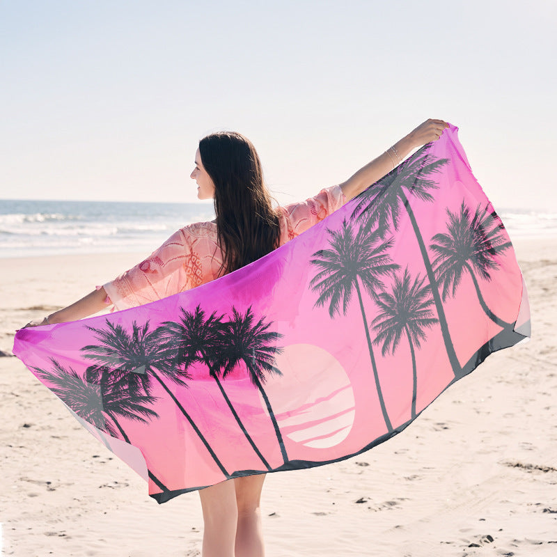 Beach towel with elegant jellyfish pattern Bowlift