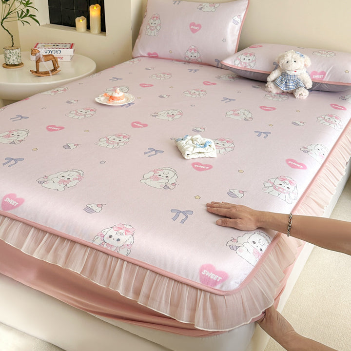 Decorative Floral Mattress Protector